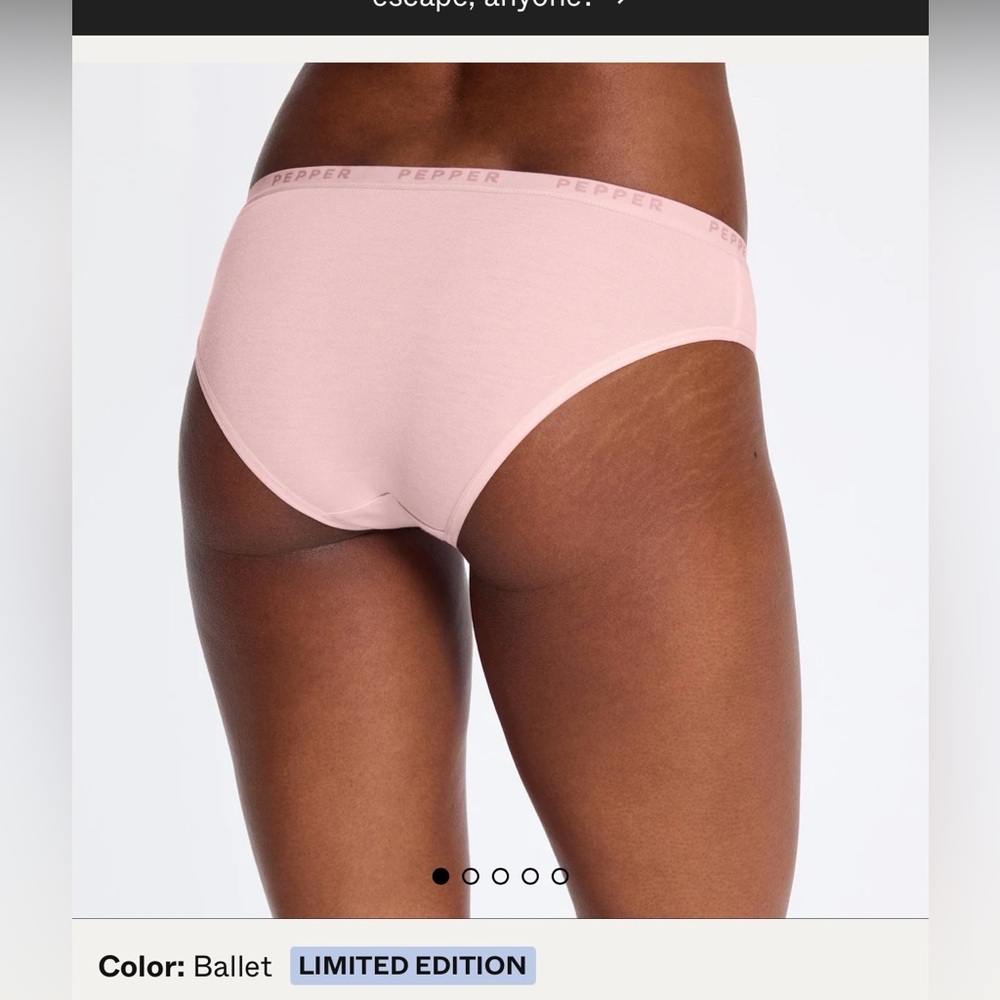 NIB 2 pepper supima cotton underwear